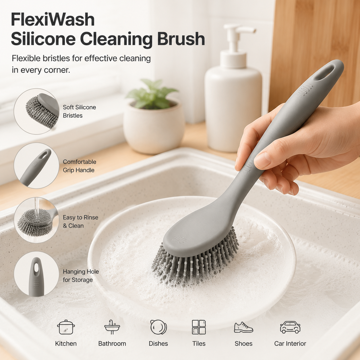 metaventralife™ FlexiWash Silicone Cleaning Brush
