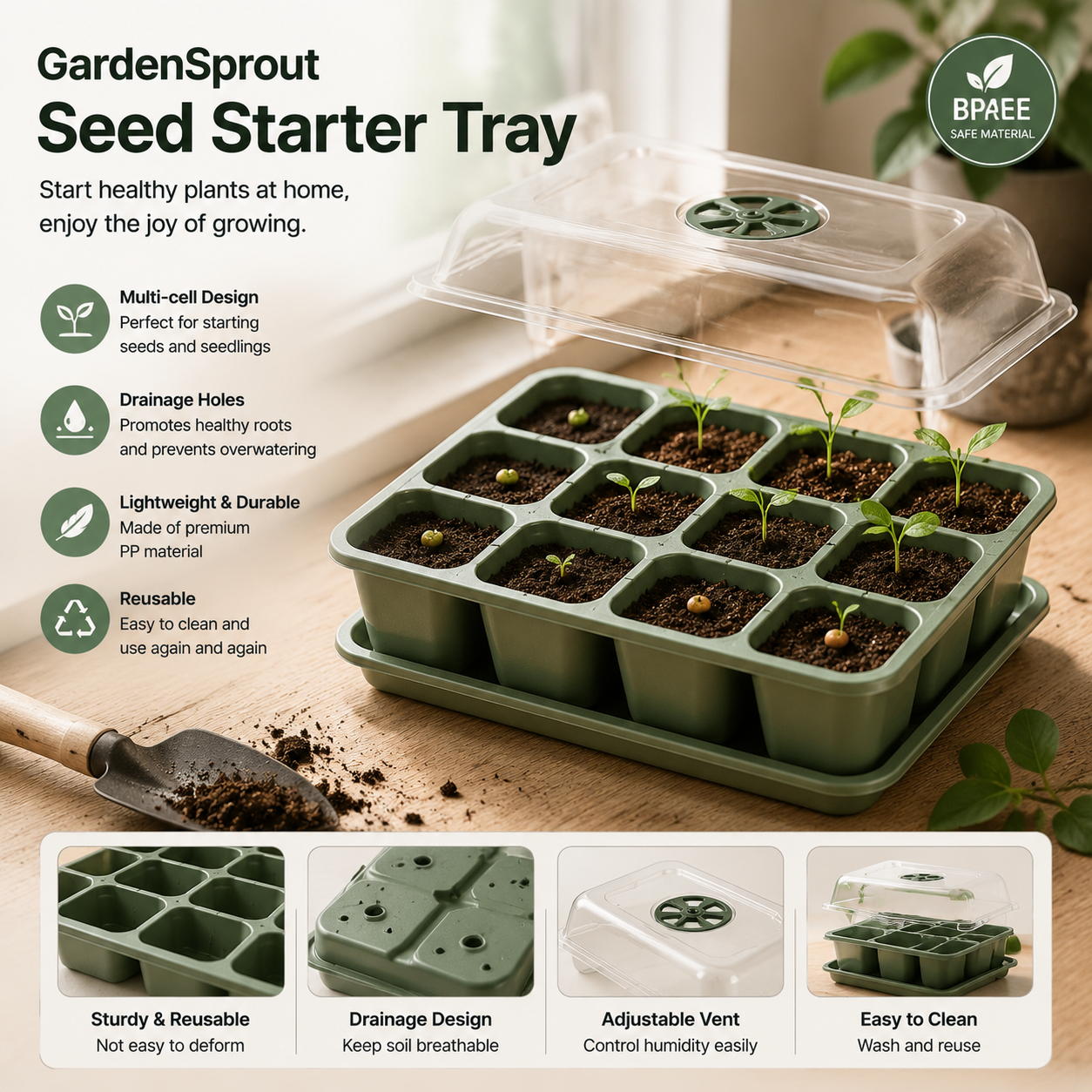 metaventralife™ GardenSprout Seed Starter Tray